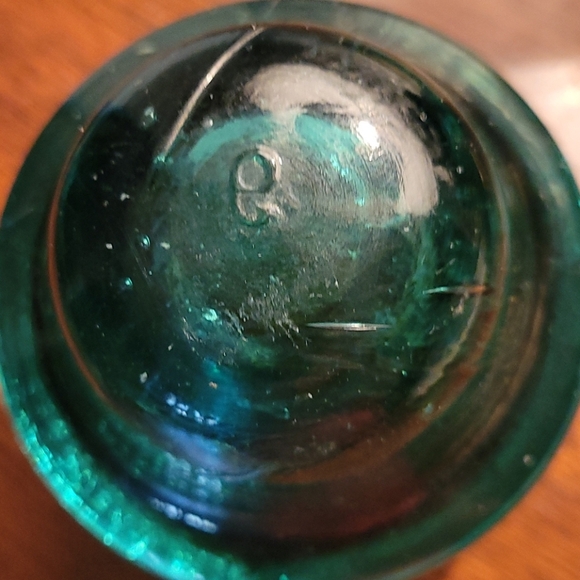 Turquoise Vintage Glass Insulator - Picture 11 of 13